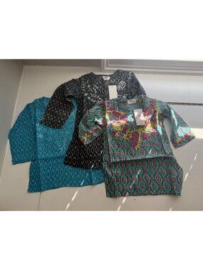 NWT Raj Kids Embroidered Tunic Shirts Size 2-4 Lot of 3 [jb]